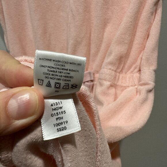 Hanna Andersson Terry Cloth Swim Cover Up Dress Hood Pink Beach Girls 150 sz 12 - Picture 4 of 8